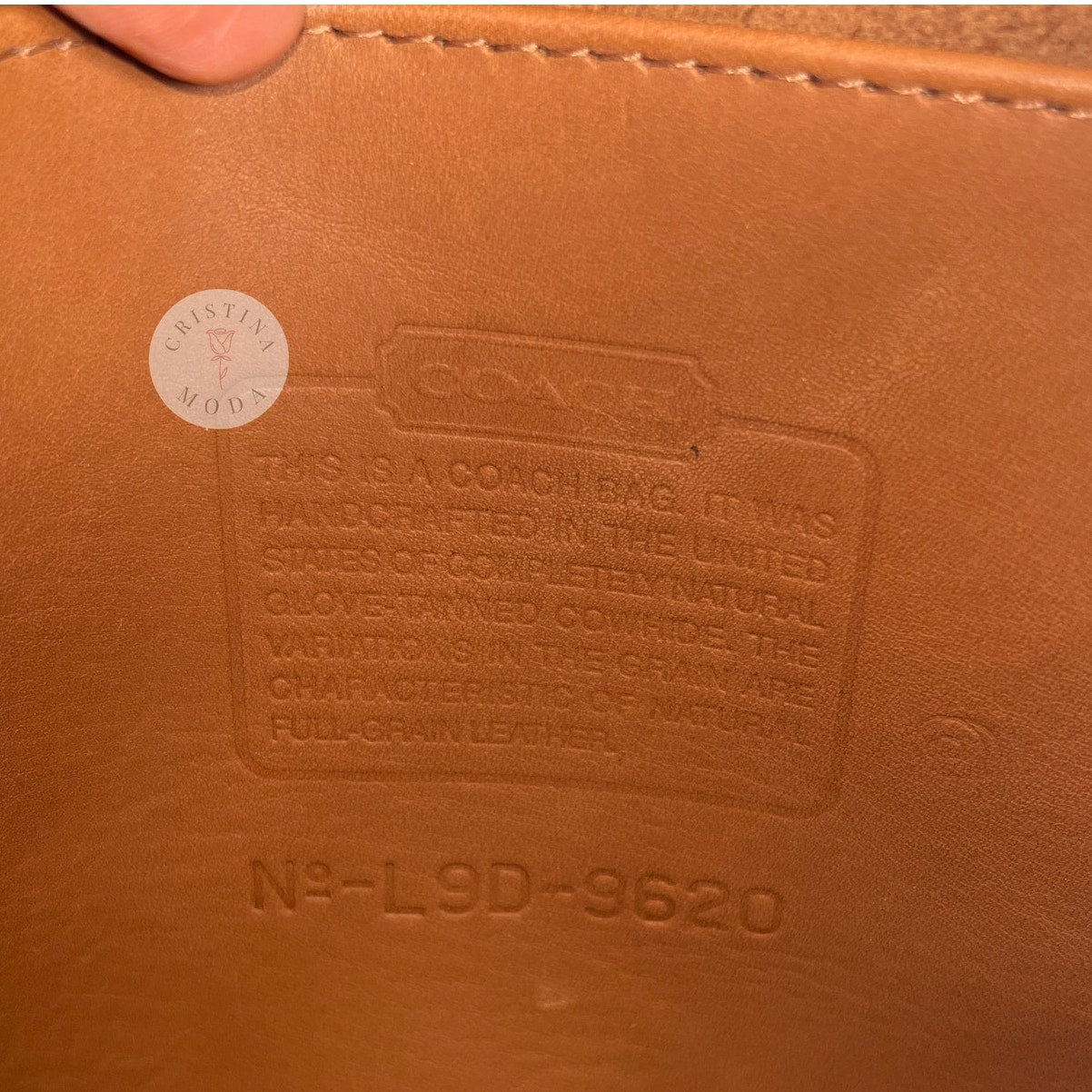 LIKE NEW Vintage Coach Compact Pouch 9620 British Tan 1999 USA