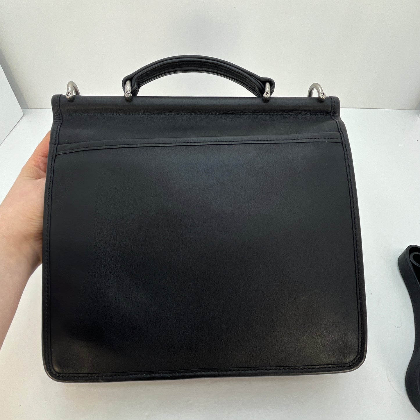 NEW Coach Willis Bag 9927 Black Leather Nickel Hardware 2005