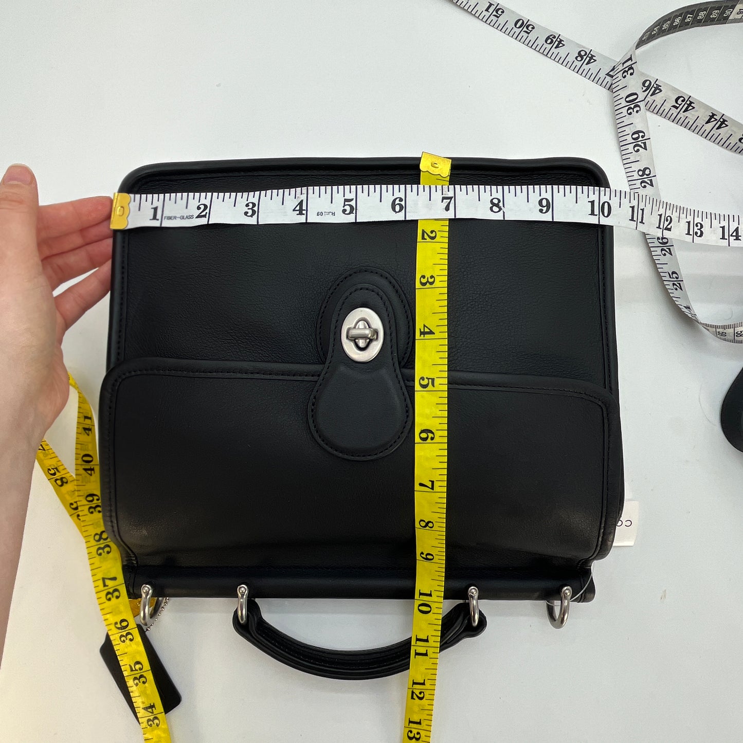 NEW Coach Willis Bag 9927 Black Leather Nickel Hardware 2005
