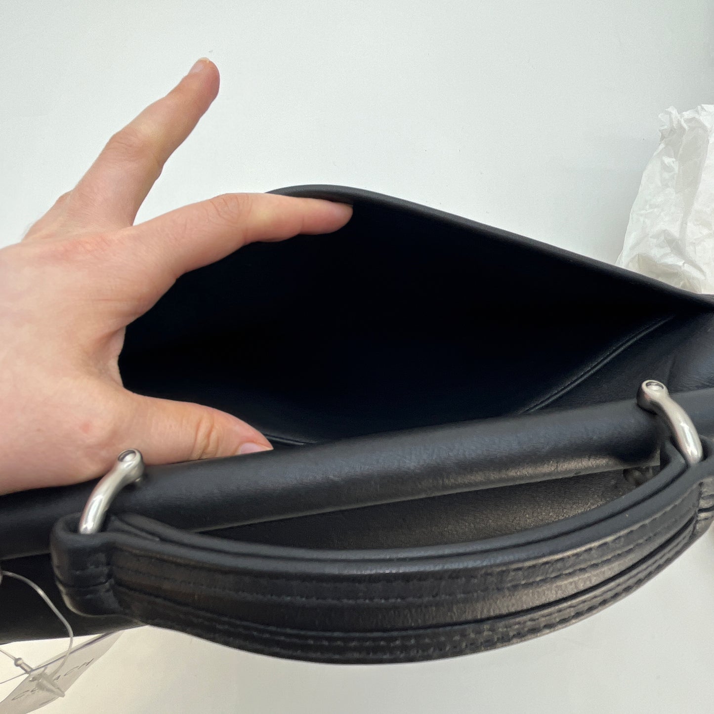 NEW Coach Willis Bag 9927 Black Leather Nickel Hardware 2005