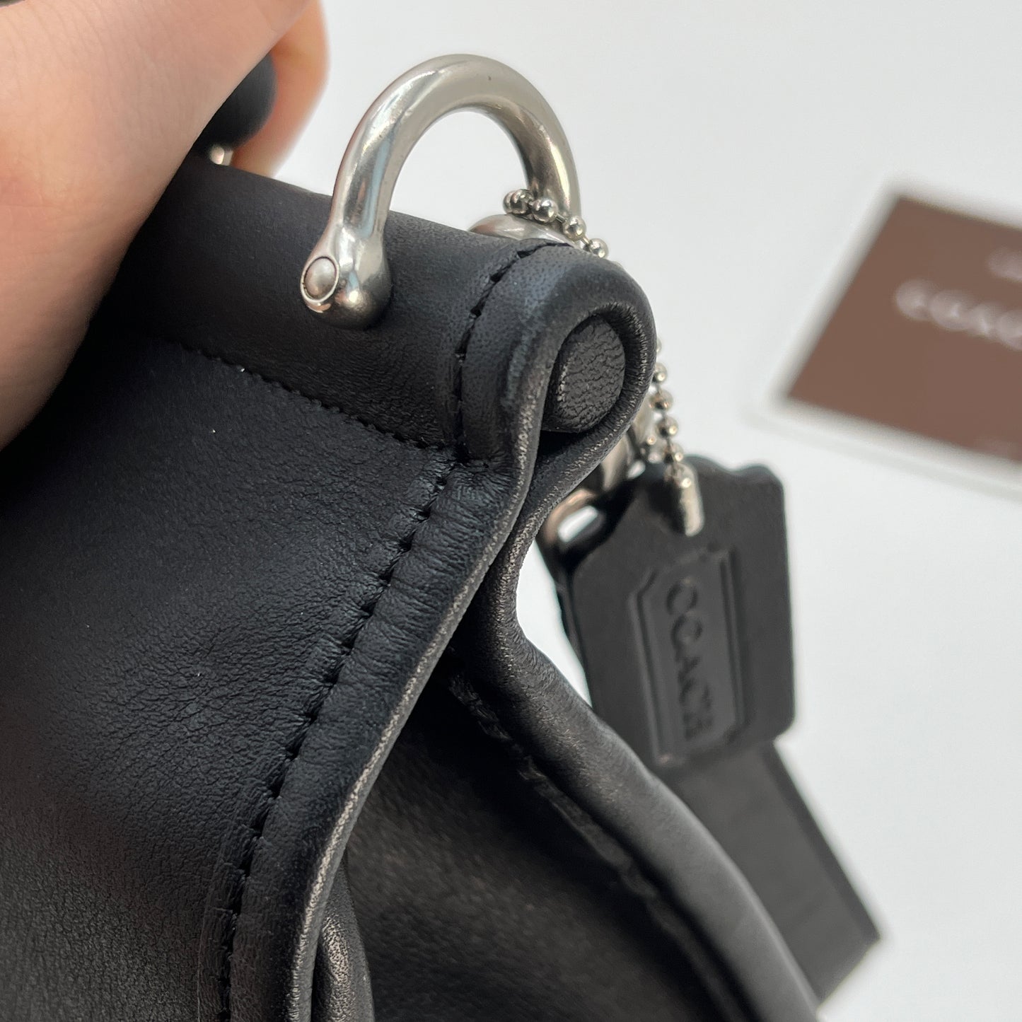 NEW Coach Willis Bag 9927 Black Leather Nickel Hardware 2005