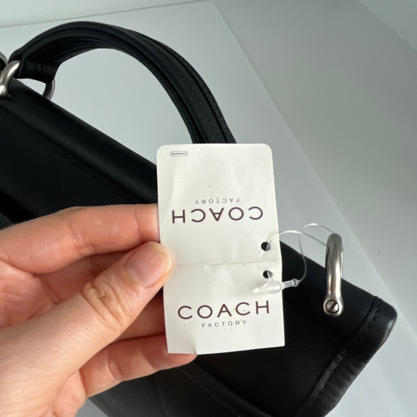 NEW Coach Willis Bag 9927 Black Leather Nickel Hardware 2005