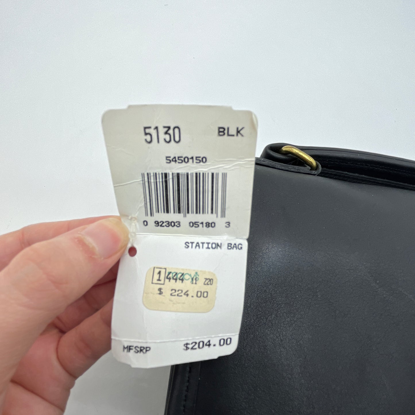 NEW Vintage Coach Station Bag 5130 Black USA 1995