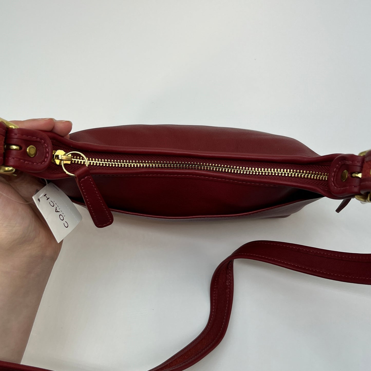 NEW Vintage Coach Legacy Small Pocket Zip 9136 Red 2004