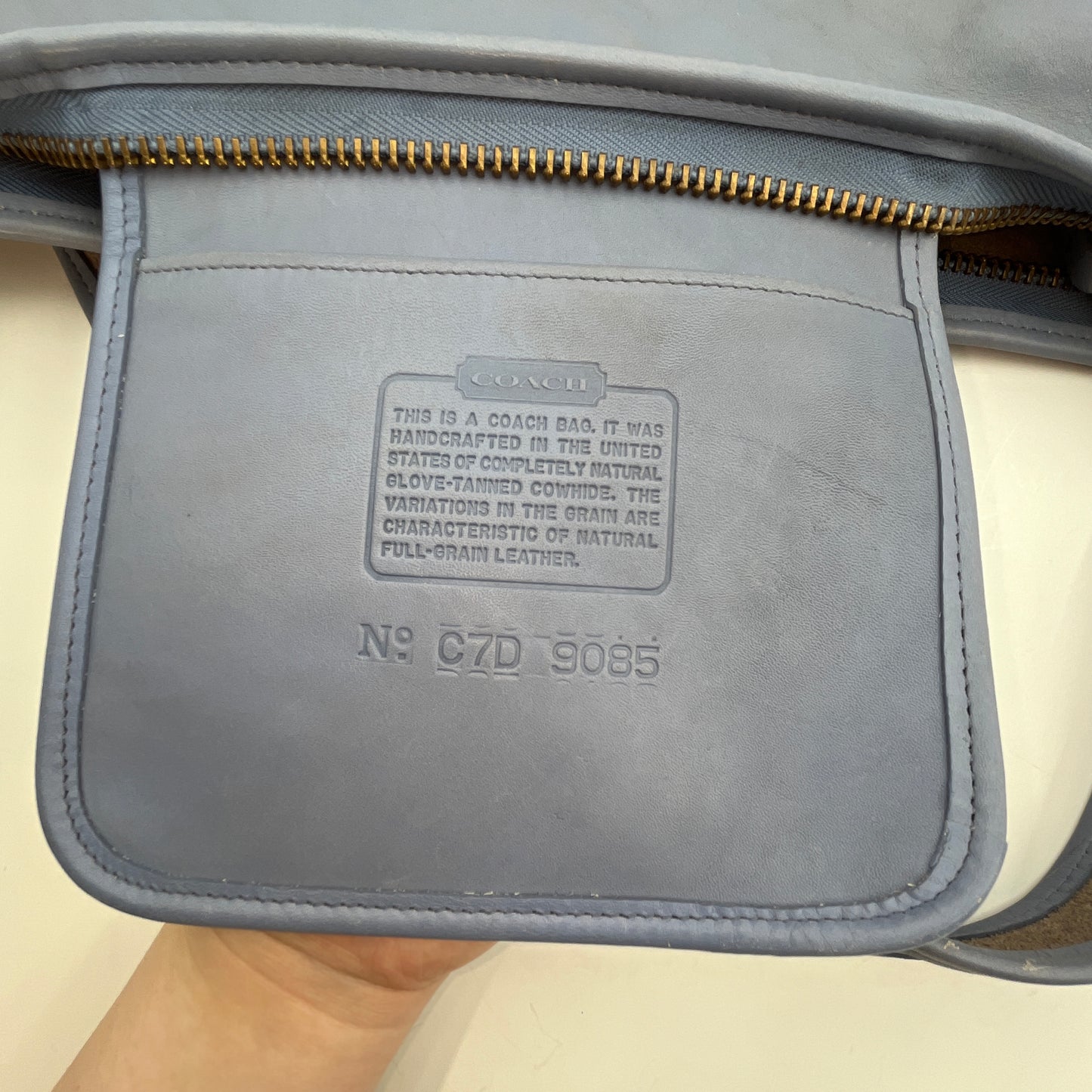 Vintage Coach XL Duffle Sac 9085 Periwinkle USA 1997