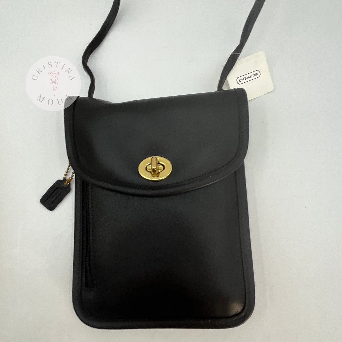 NEW Vintage Coach Tourist Pouch Passport Hipster 6908 Black USA 1998