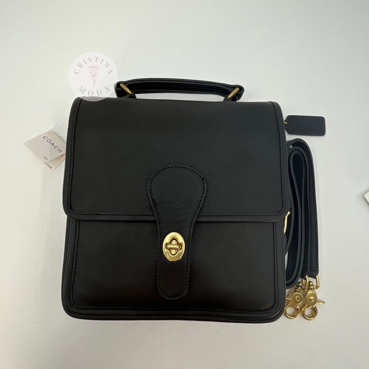 NEW Vintage Coach Station Bag 5130 Black 2002