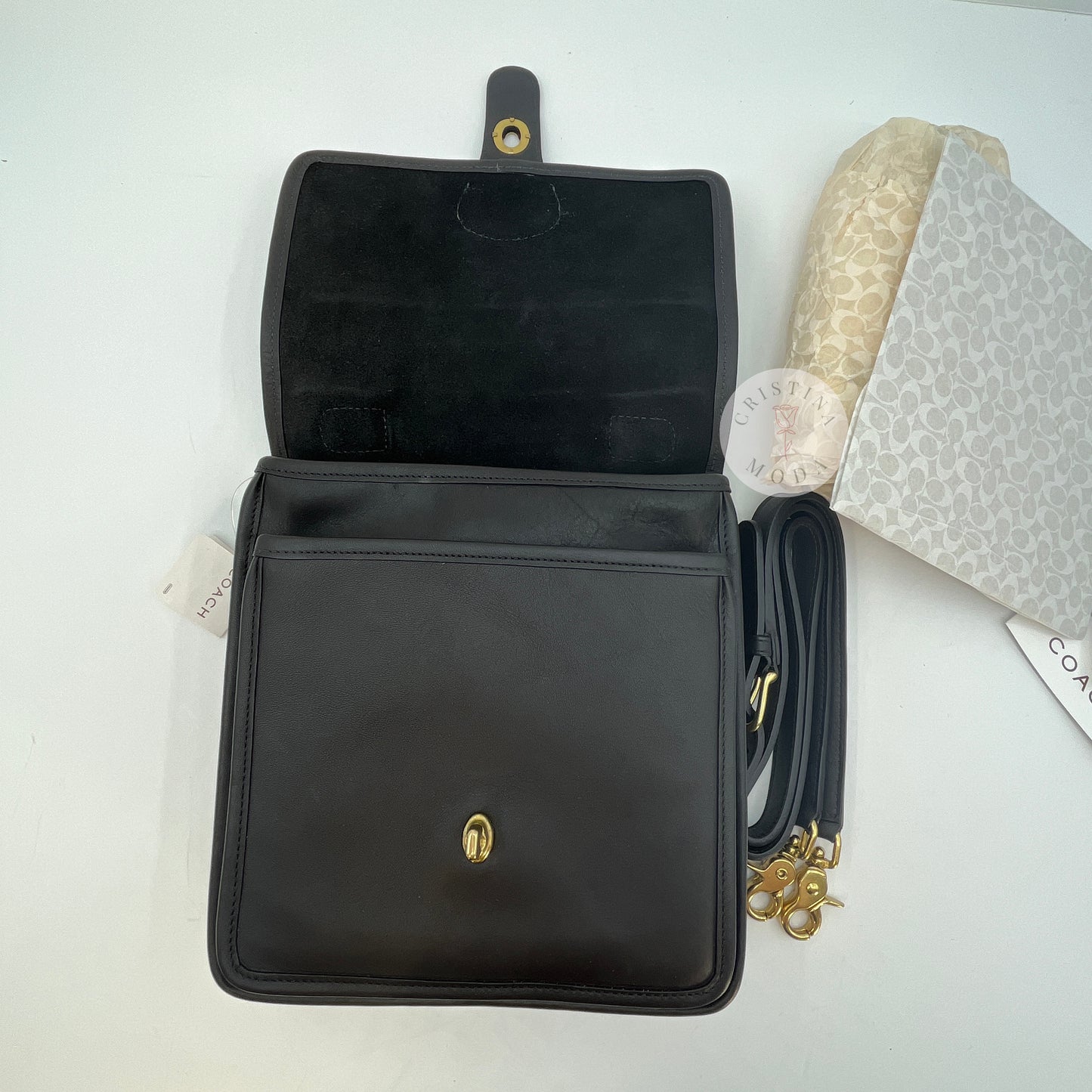 NEW Vintage Coach Station Bag 5130 Black 2002