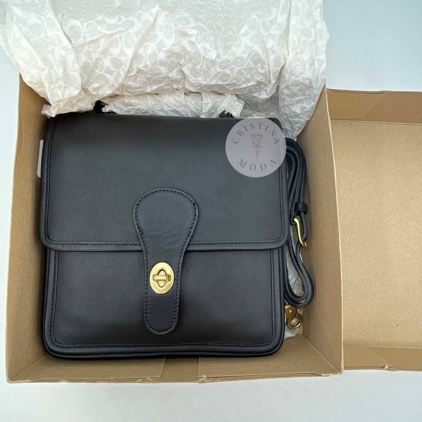 NEW Vintage Coach Station Bag 5130 Black 2002