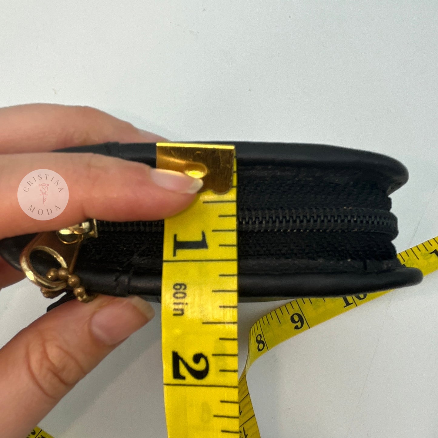 Vintage Coach Zip Around Compact Clutch 6901 Black