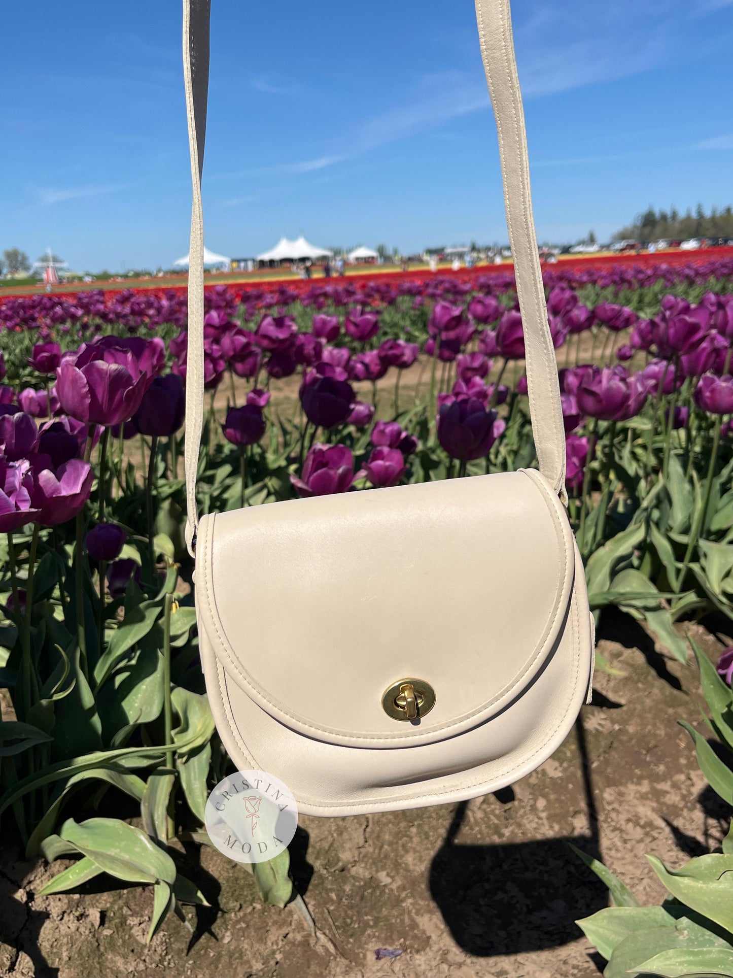 Vintage Coach Watson Bag 9981 Bone USA 1996