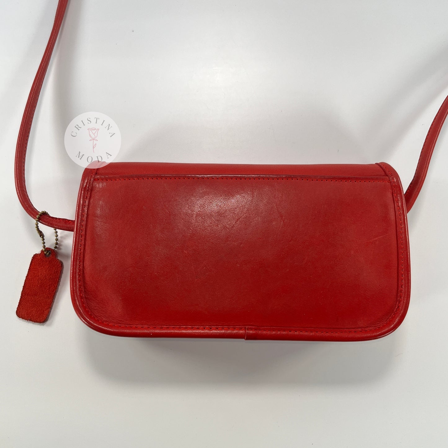 Vintage Coach NYC Dinky Bag 9375 Red 1980s