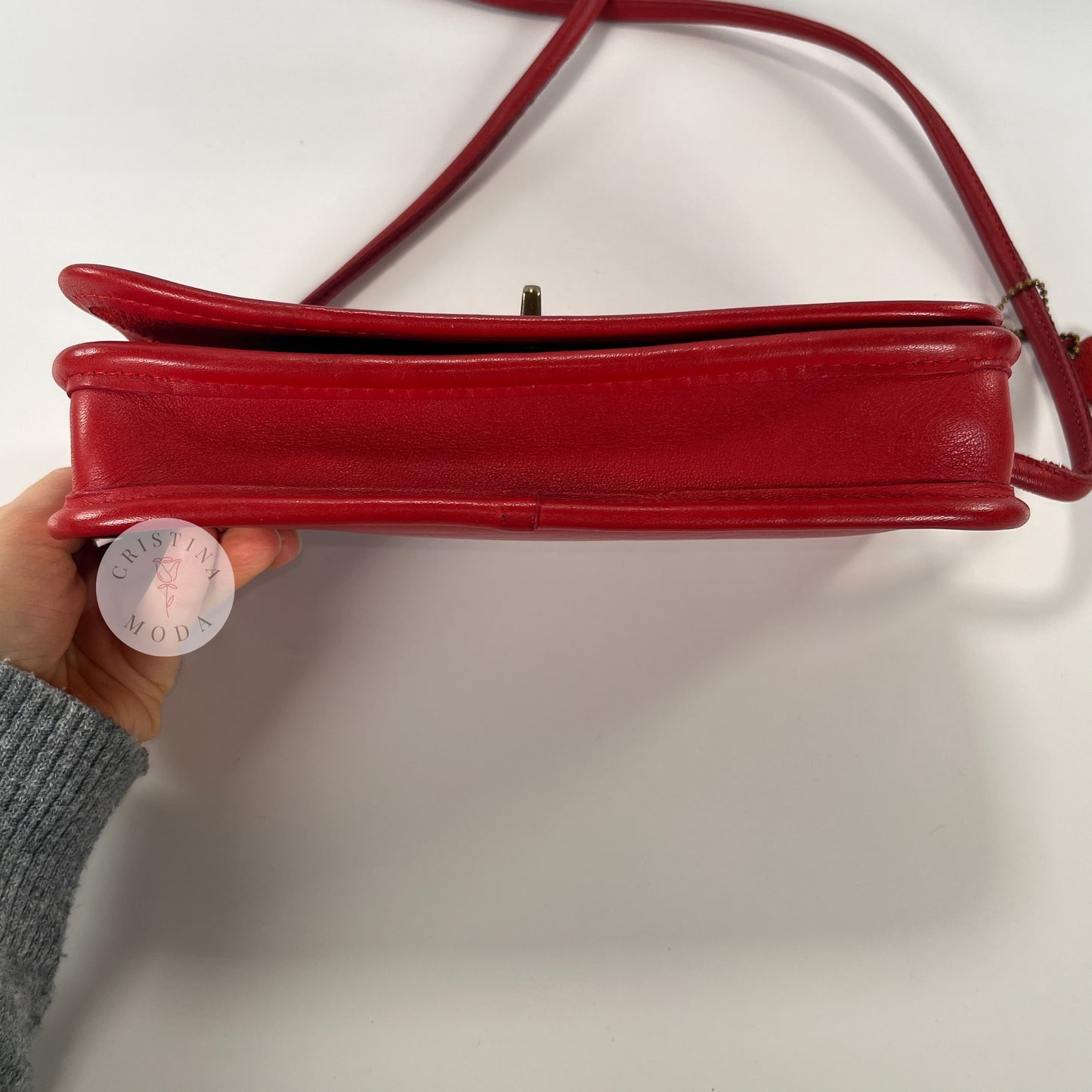 Vintage Coach NYC Dinky Bag 9375 Red 1980s