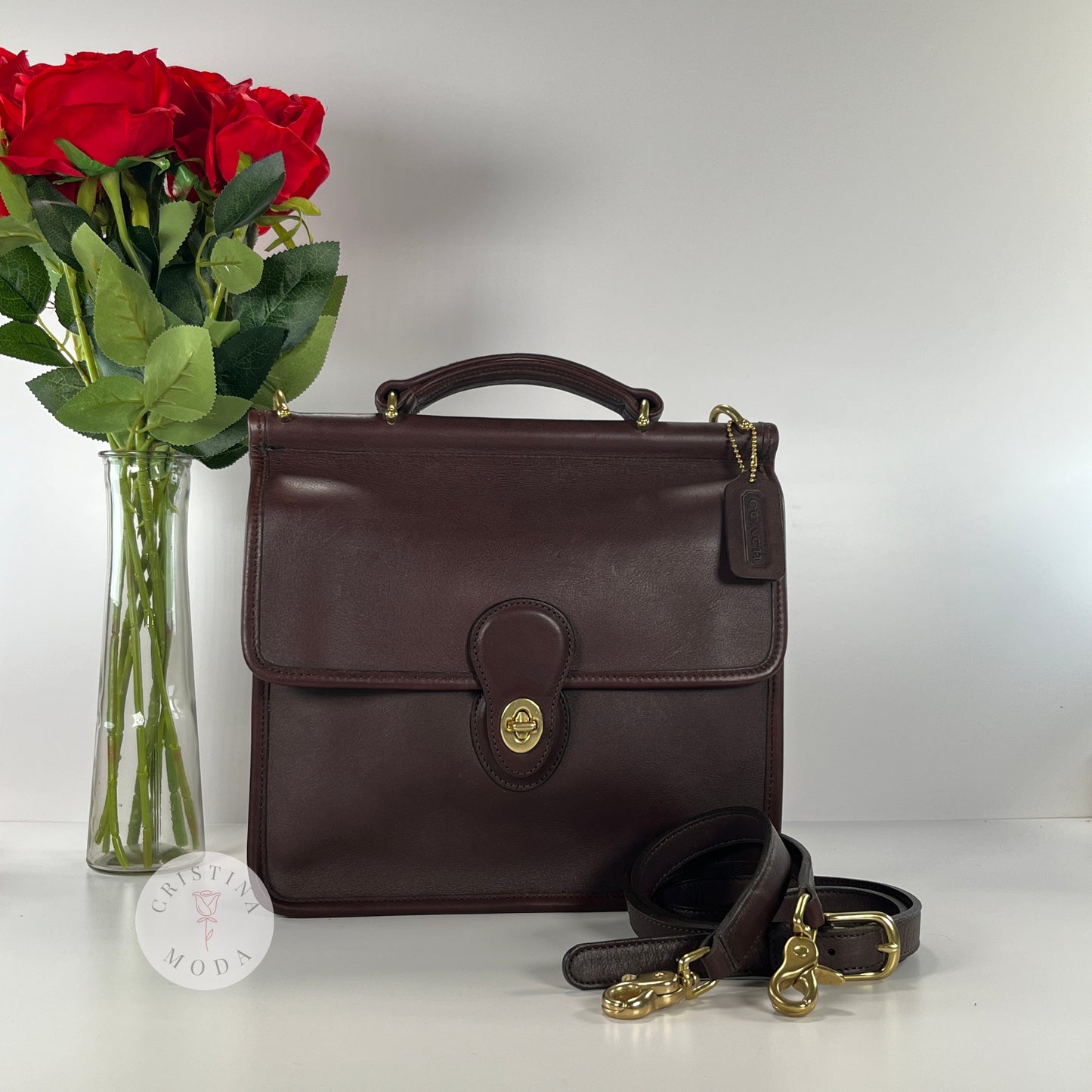 Vintage Coach Willis Bag 9927 Mahogany Brown 2003 Dominican Republic
