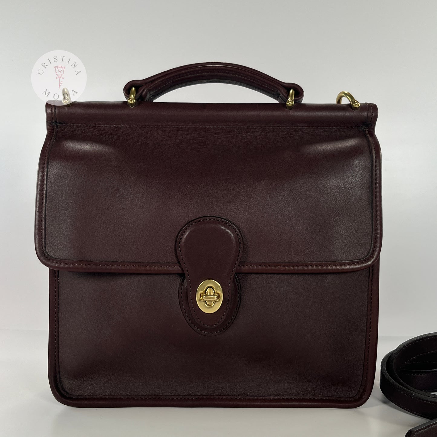 Vintage Coach Willis Bag 9927 Mahogany Brown 2003 Dominican Republic