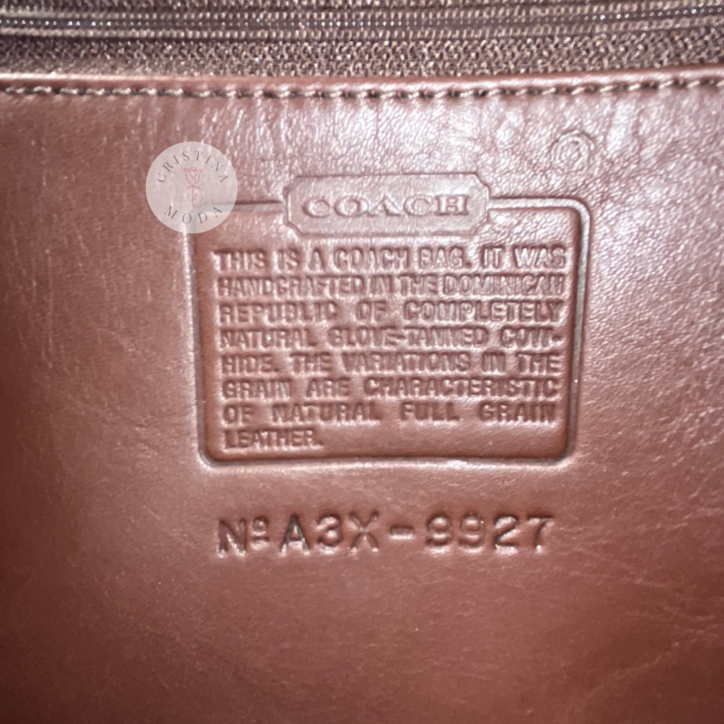 Vintage Coach Willis Bag 9927 Mahogany Brown 2003 Dominican Republic