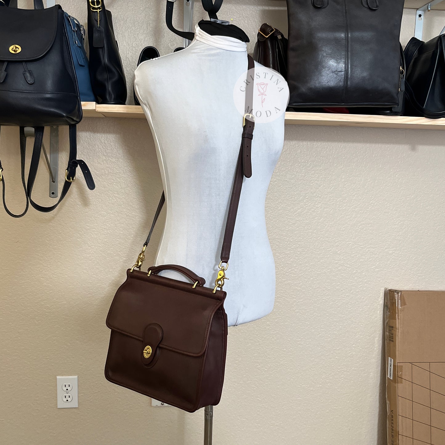 Vintage Coach Willis Bag 9927 Mahogany Brown 2003 Dominican Republic