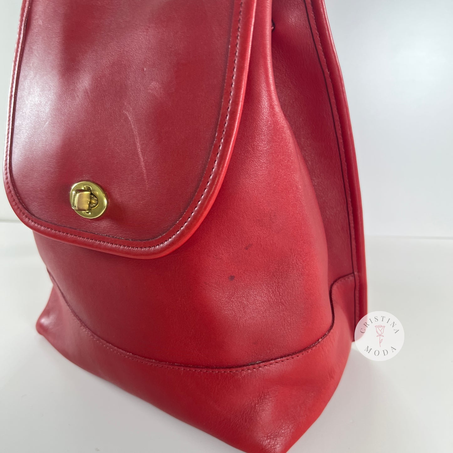 NEW Vintage Coach Large Daypack Backpack 9791 Red USA 1999