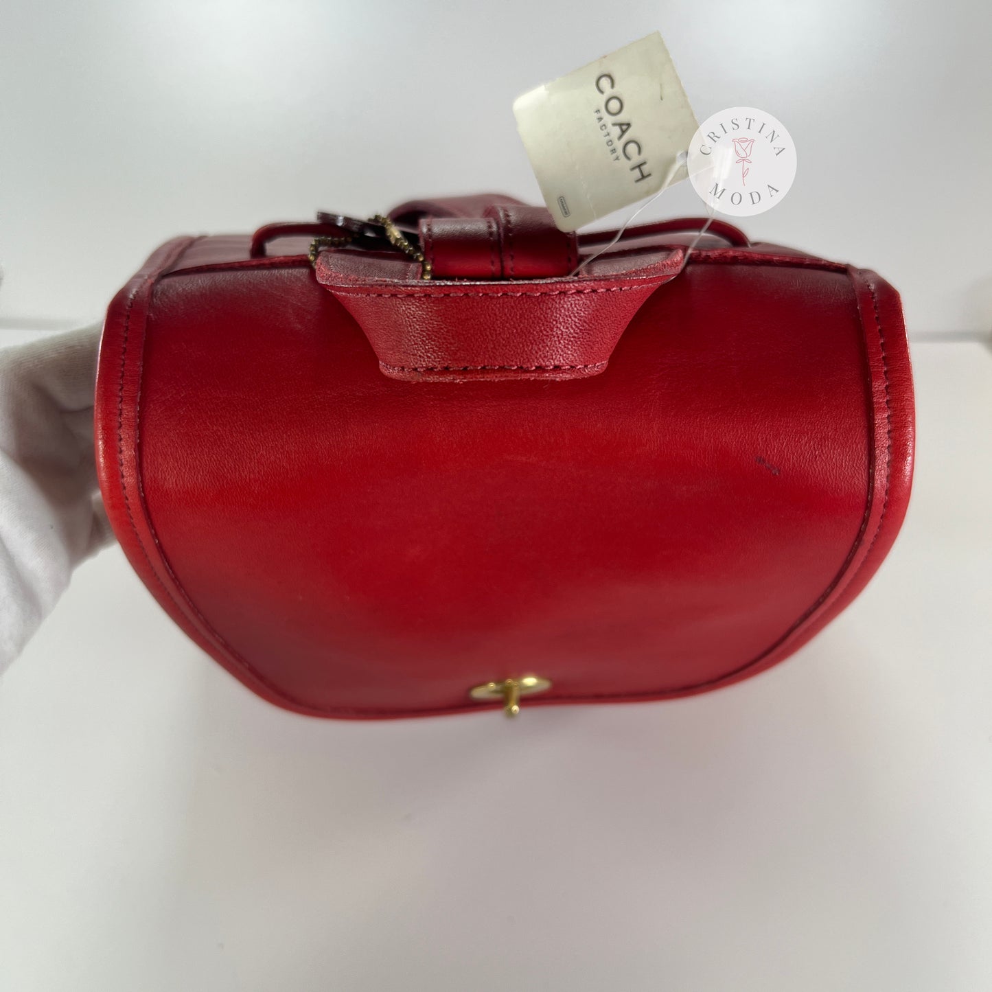NEW Vintage Coach Large Daypack Backpack 9791 Red USA 1999
