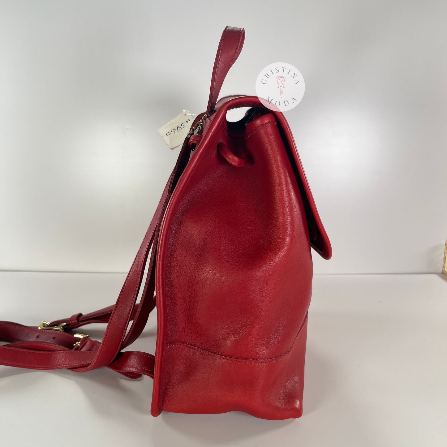 NEW Vintage Coach Large Daypack Backpack 9791 Red USA 1999
