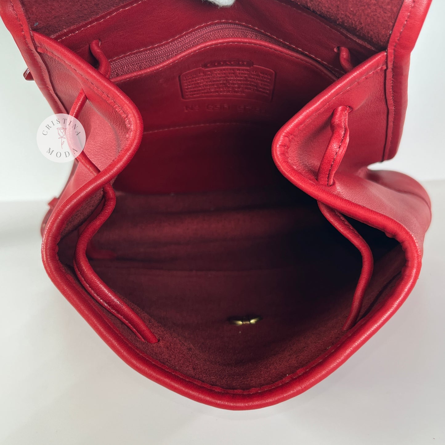 NEW Vintage Coach Large Daypack Backpack 9791 Red USA 1999