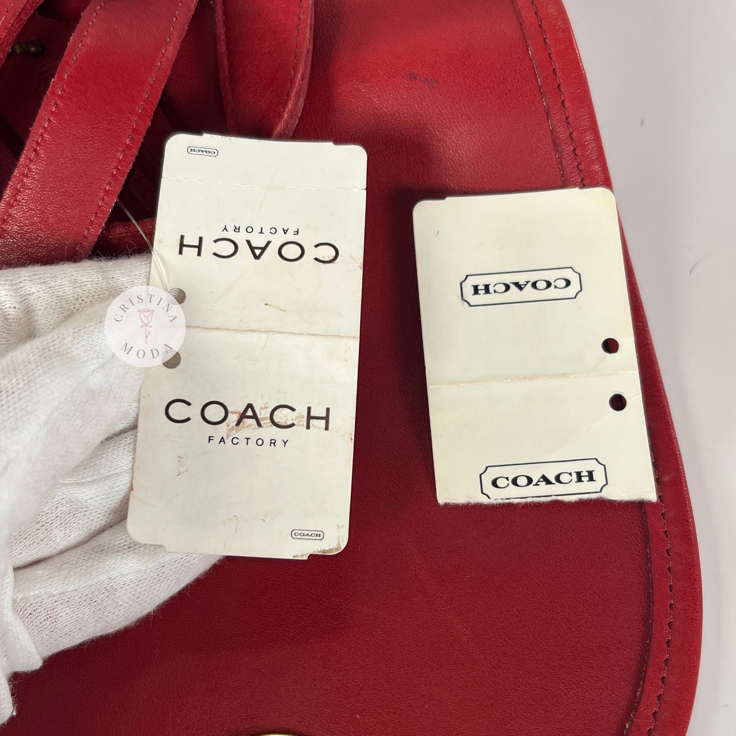 NEW Vintage Coach Large Daypack Backpack 9791 Red USA 1999