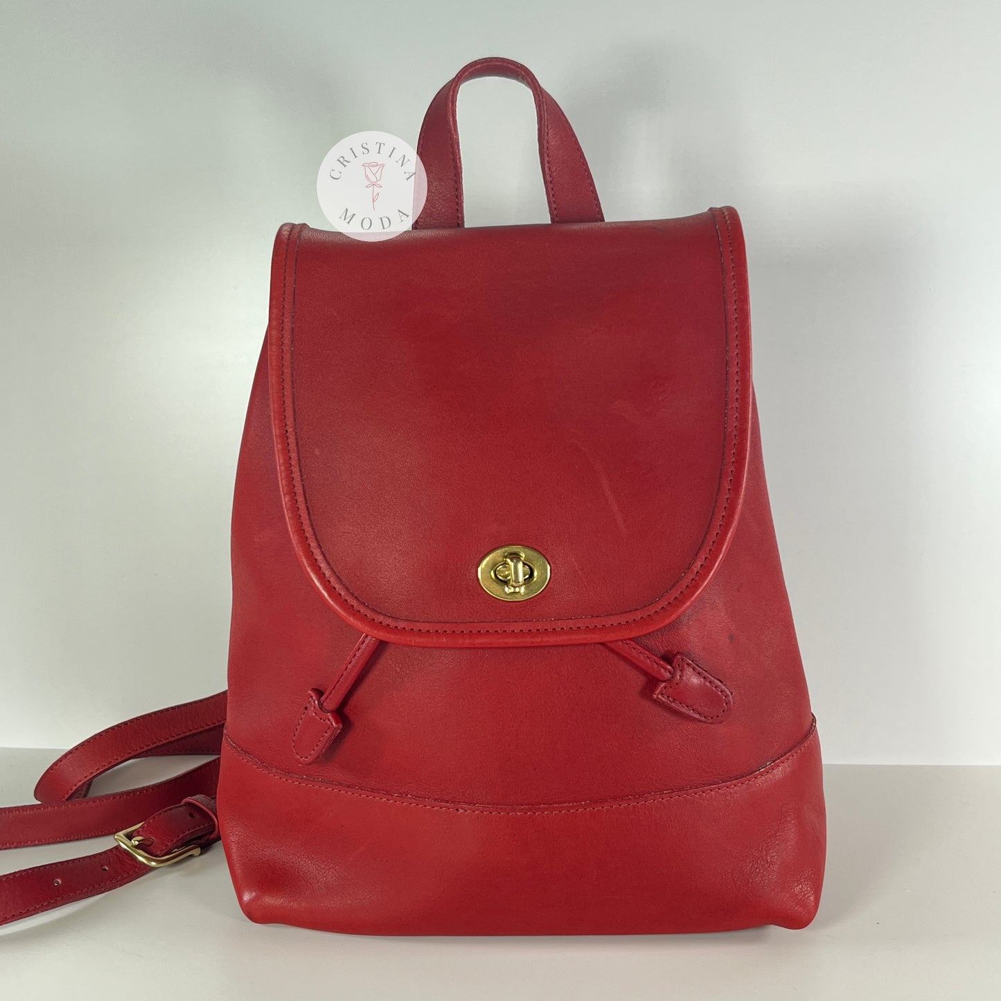 NEW Vintage Coach Large Daypack Backpack 9791 Red USA 1999