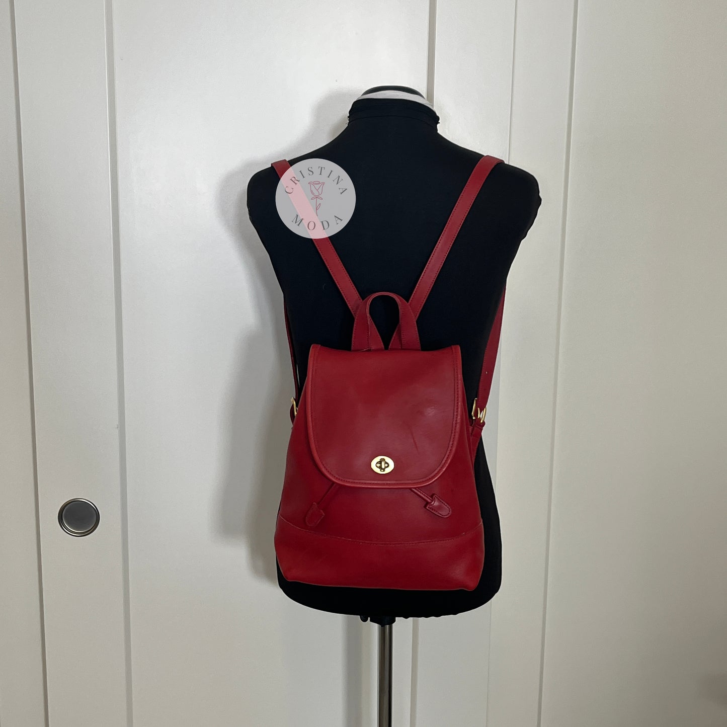 NEW Vintage Coach Large Daypack Backpack 9791 Red USA 1999