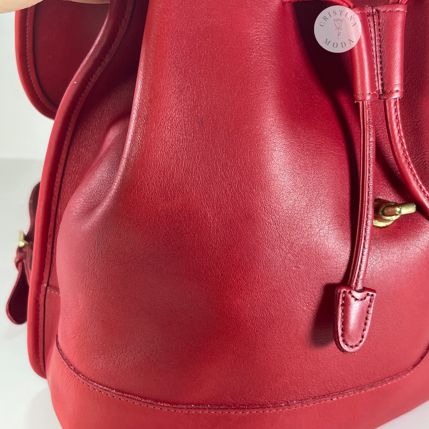 NEW Vintage Coach Large Daypack Backpack 9791 Red USA 1999