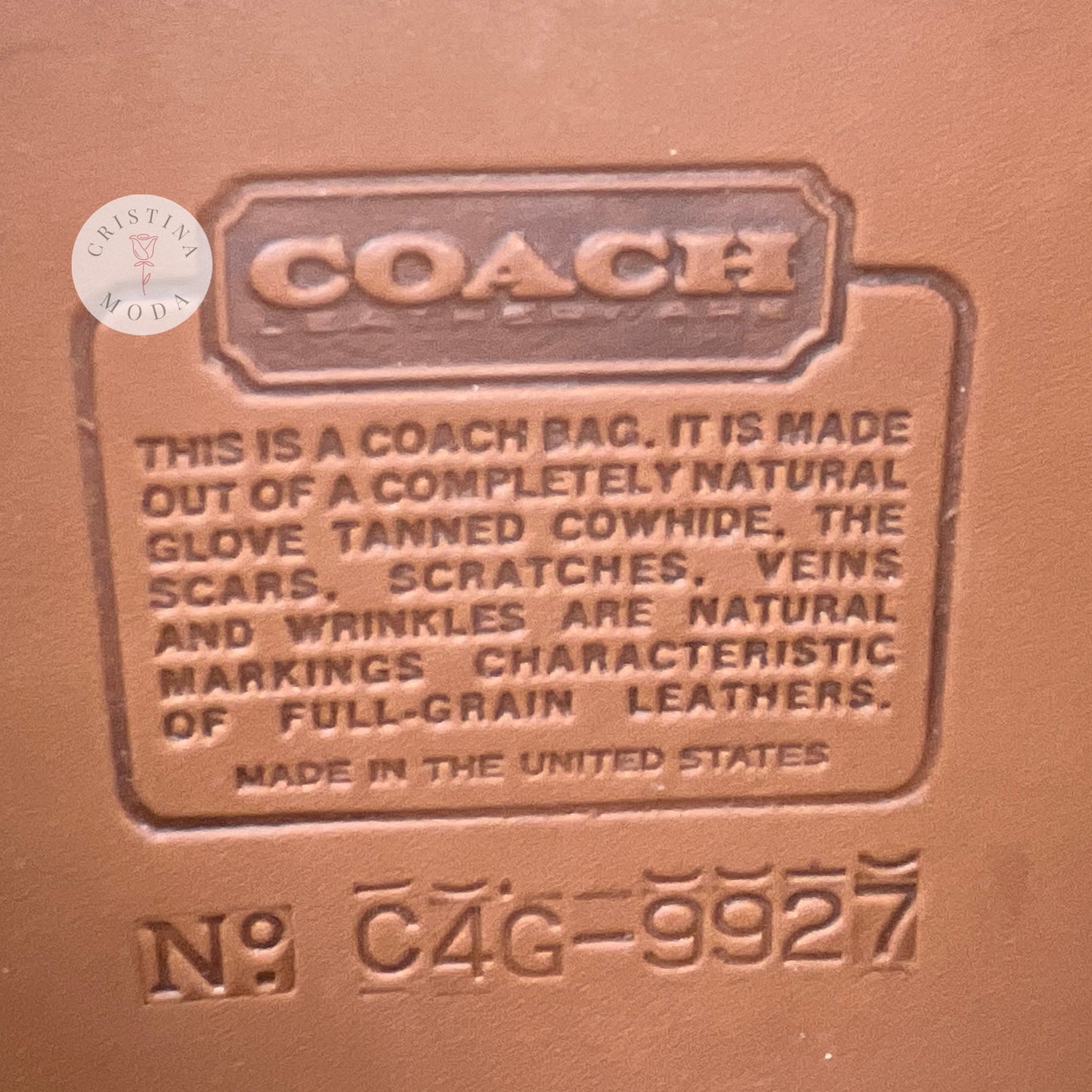 NEW Vintage Coach Willis Bag 9927 British Tan 1994 USA