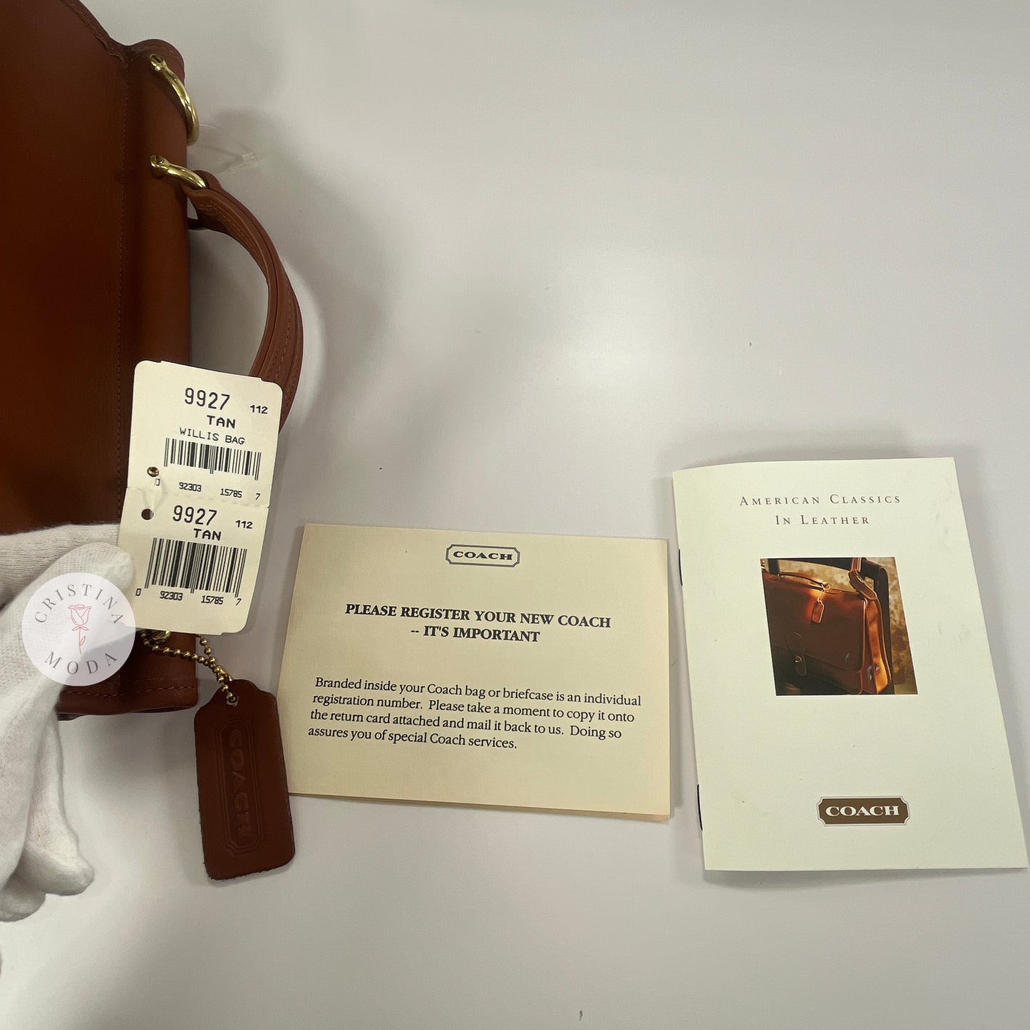 NEW Vintage Coach Willis Bag 9927 British Tan 1994 USA