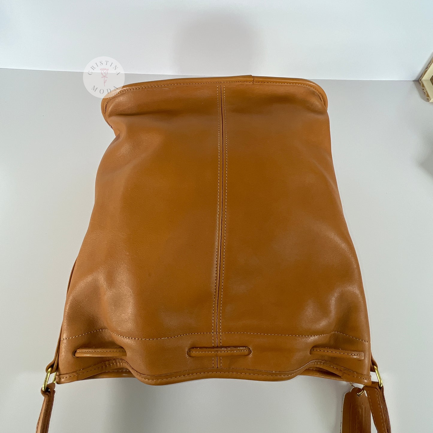 Vintage Coach Drawstring Sac Medium 4015 Honey USA