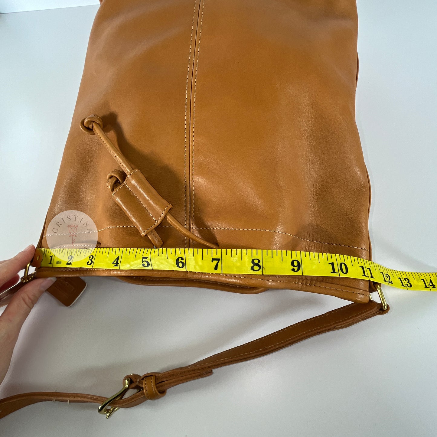 Vintage Coach Drawstring Sac Medium 4015 Honey USA