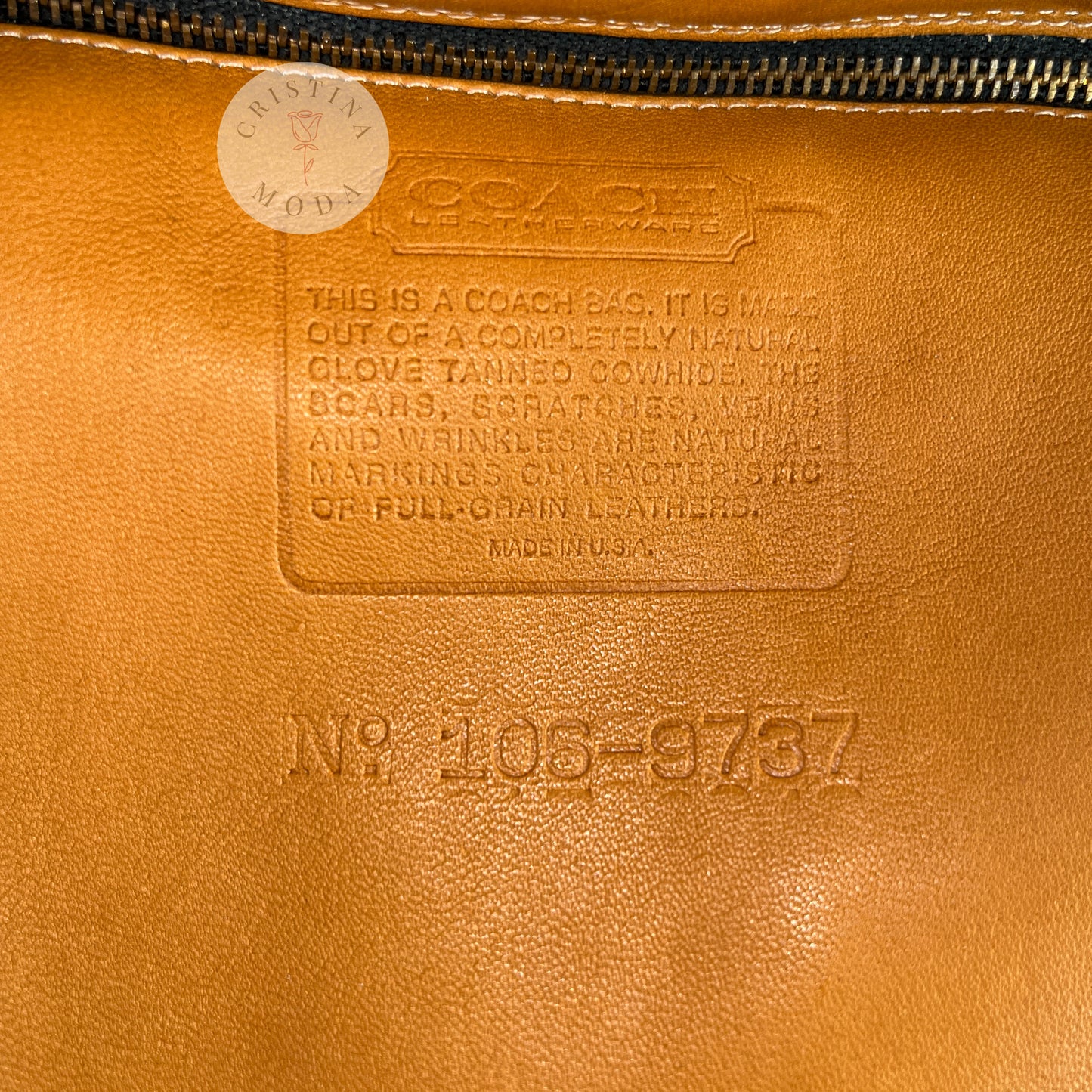 Vintage Coach Drawstring Sac Medium 4015 Honey USA