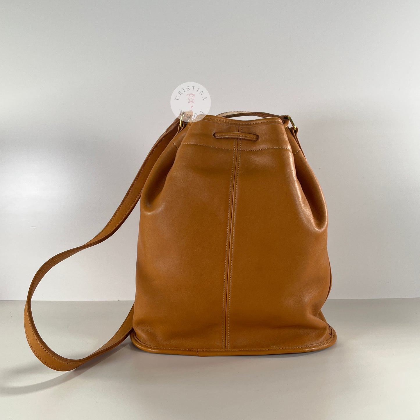 Vintage Coach Drawstring Sac Medium 4015 Honey USA