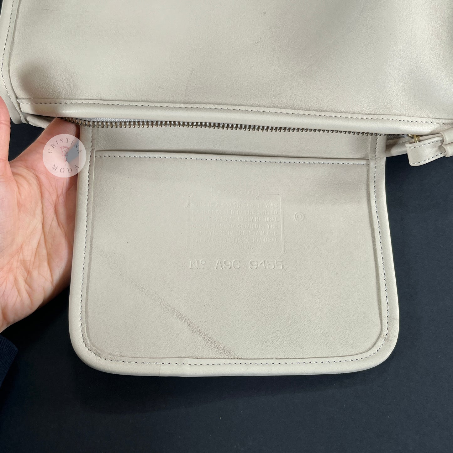 NEW Vintage Coach Basic Bag 9455 Bone USA 1999