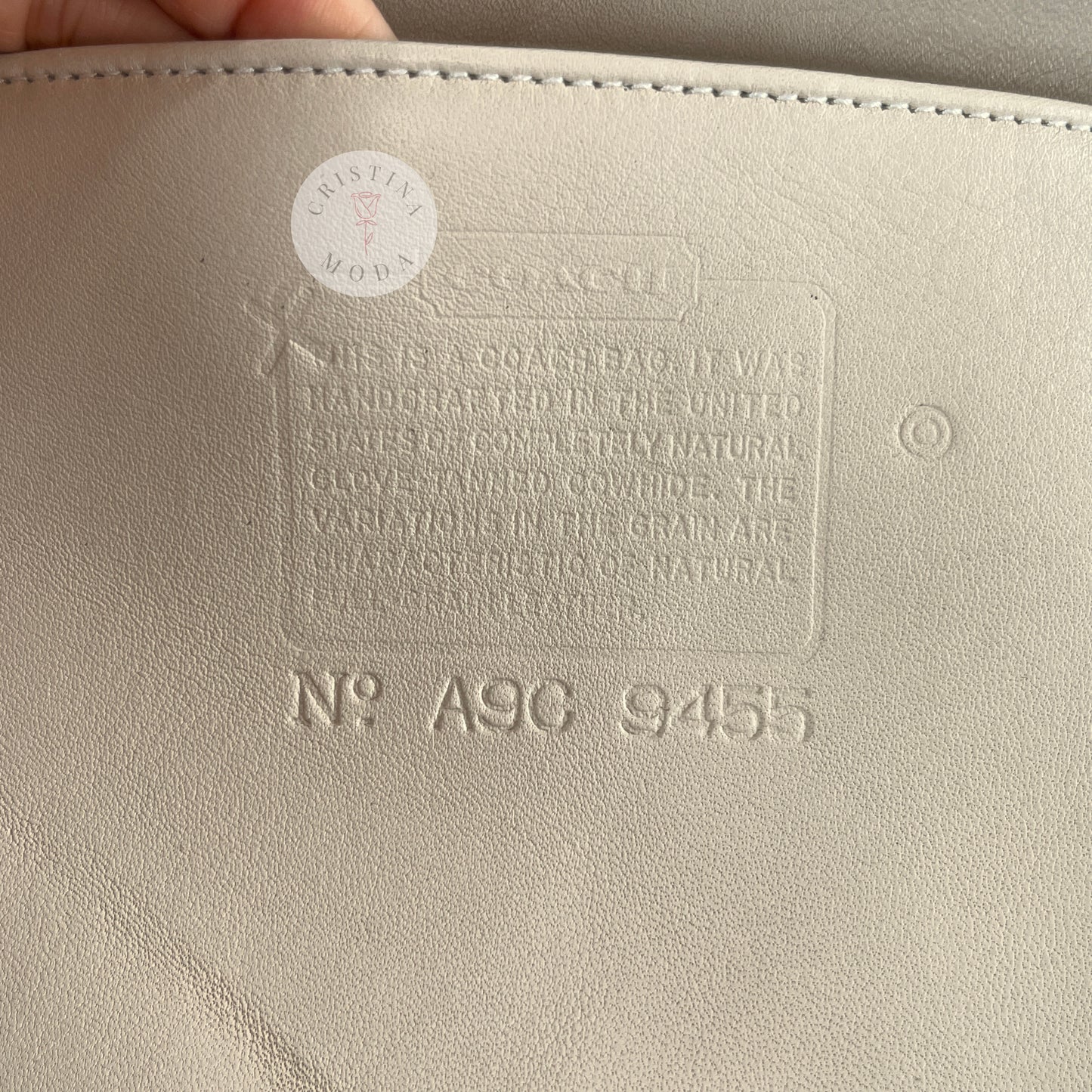 NEW Vintage Coach Basic Bag 9455 Bone USA 1999