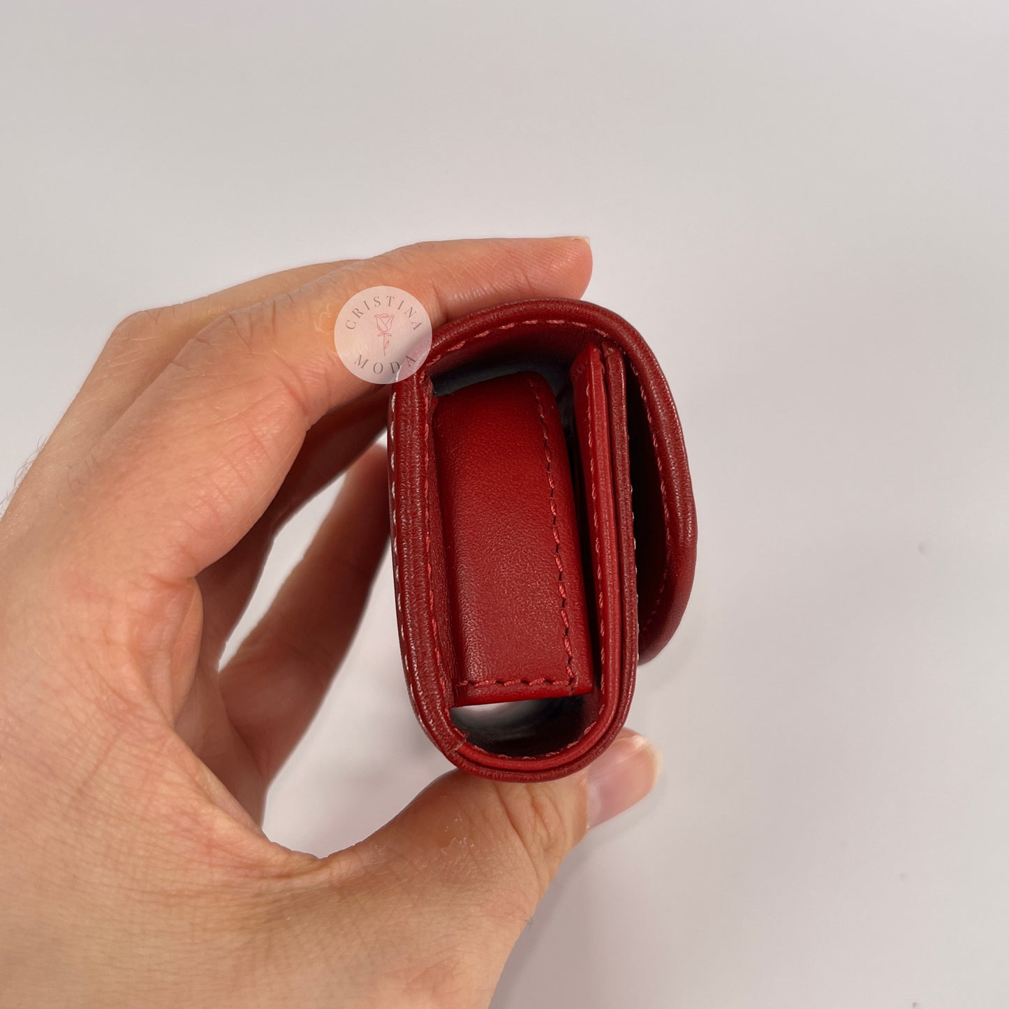 LIKE NEW Vintage Coach Leather Contact Lens Case Red