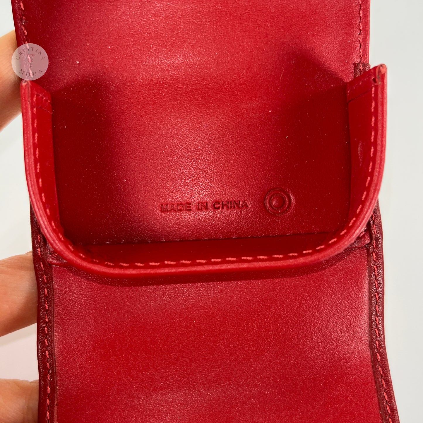 LIKE NEW Vintage Coach Leather Contact Lens Case Red