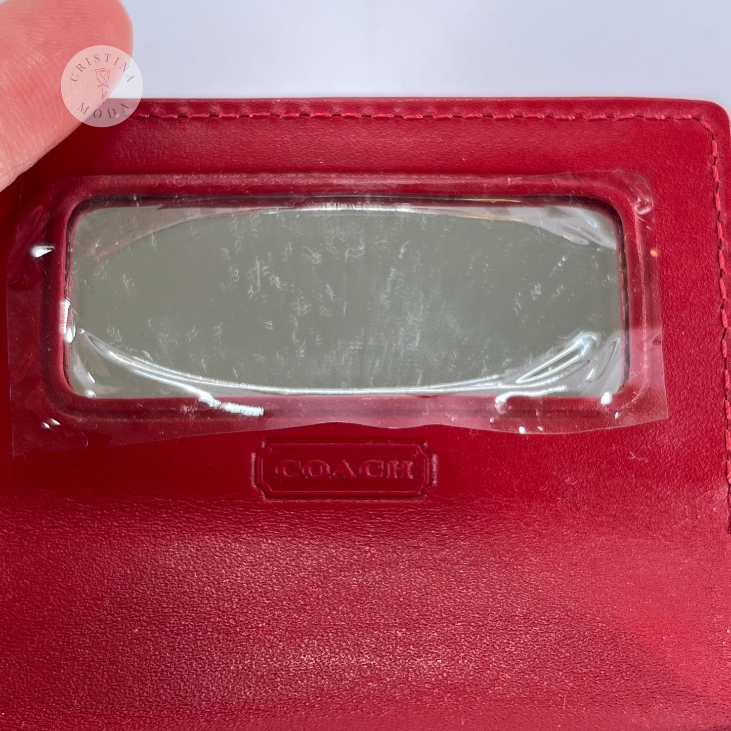 LIKE NEW Vintage Coach Leather Contact Lens Case Red