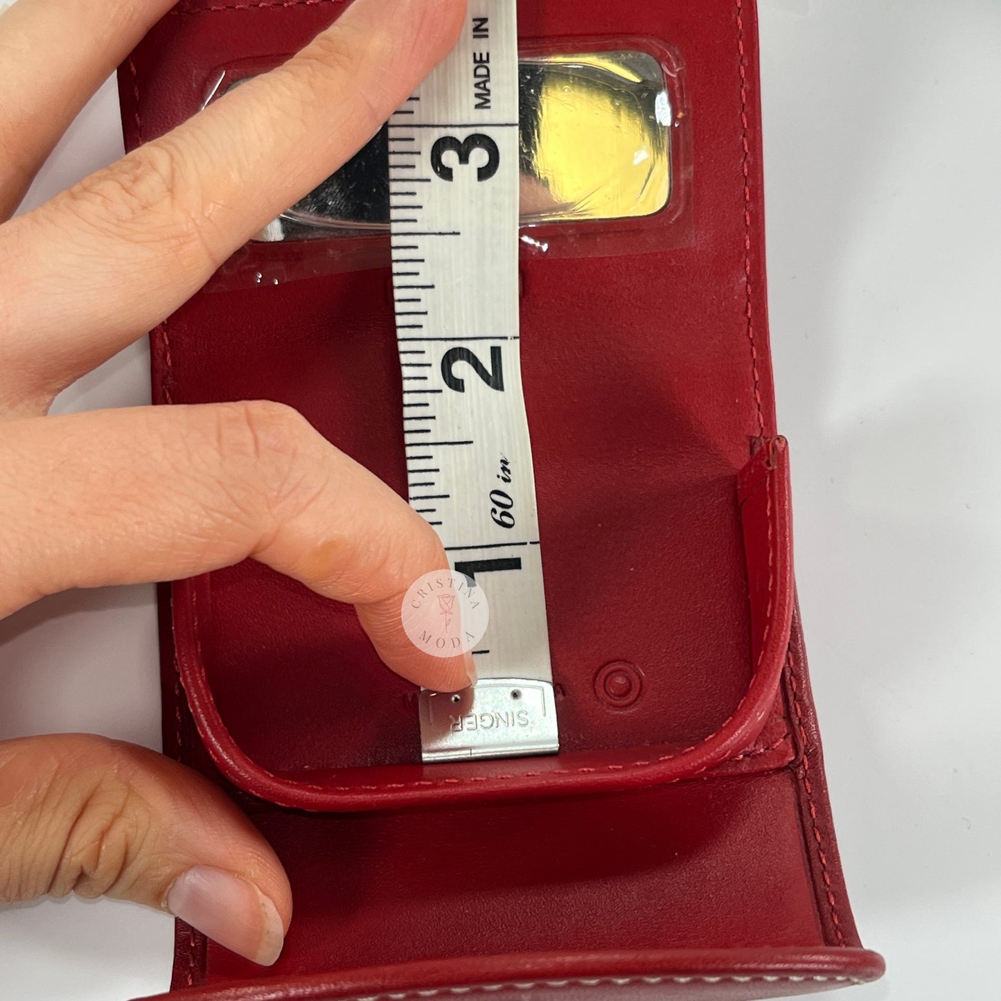 LIKE NEW Vintage Coach Leather Contact Lens Case Red