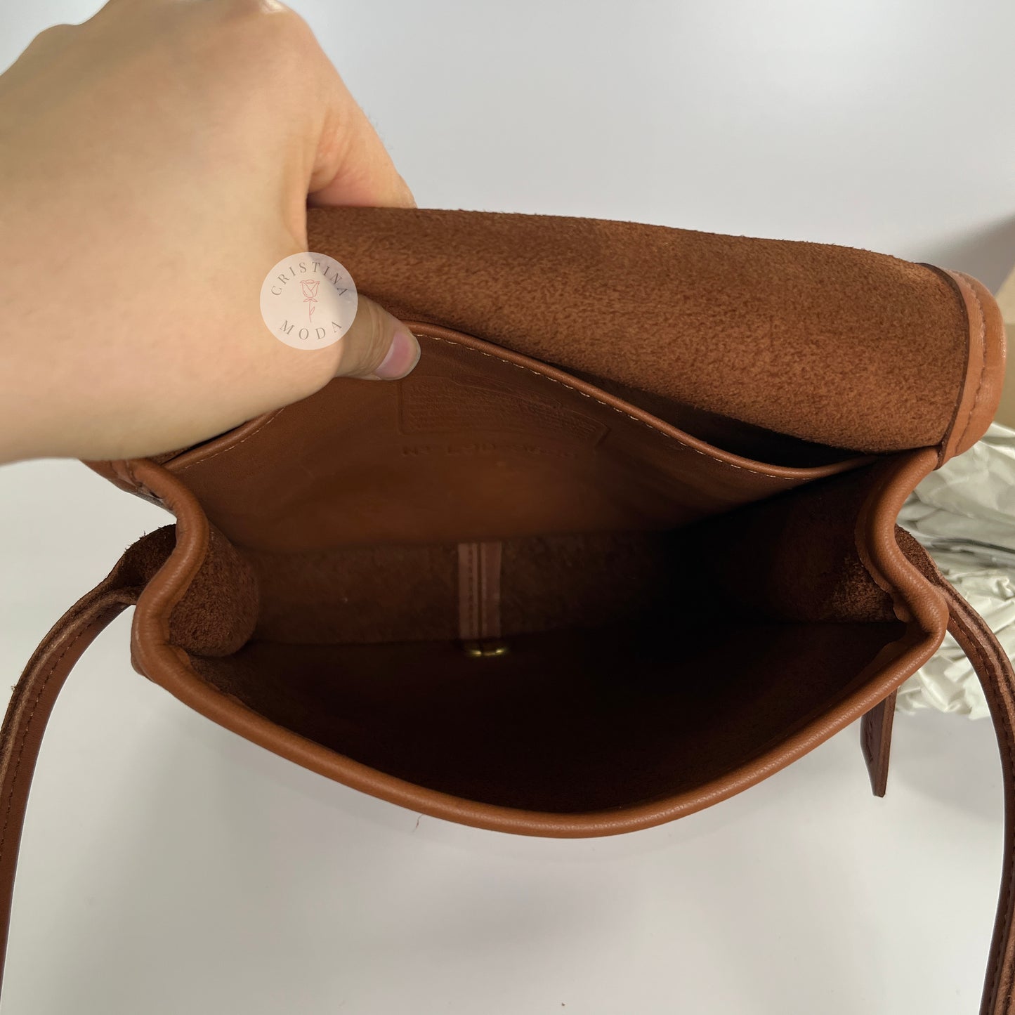 LIKE NEW Vintage Coach Compact Pouch 9620 British Tan 1999 USA