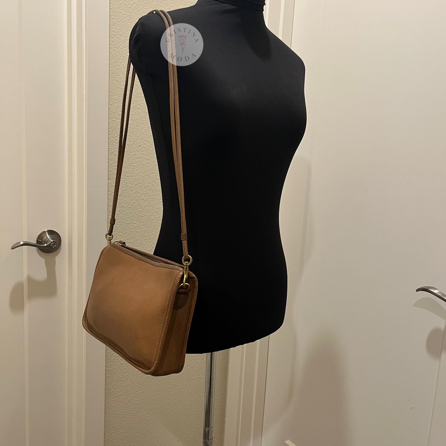 Vintage Coach NYC Zippered Clutch 9455 Tabac 1980's