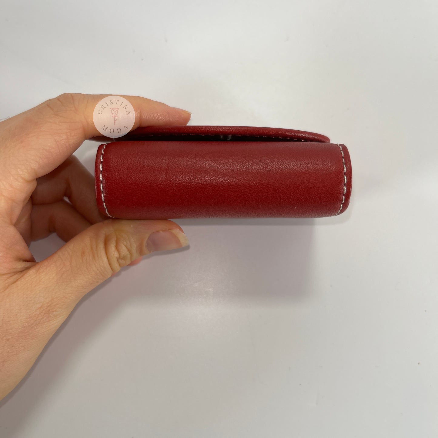 LIKE NEW Vintage Coach Leather Contact Lens Case Red
