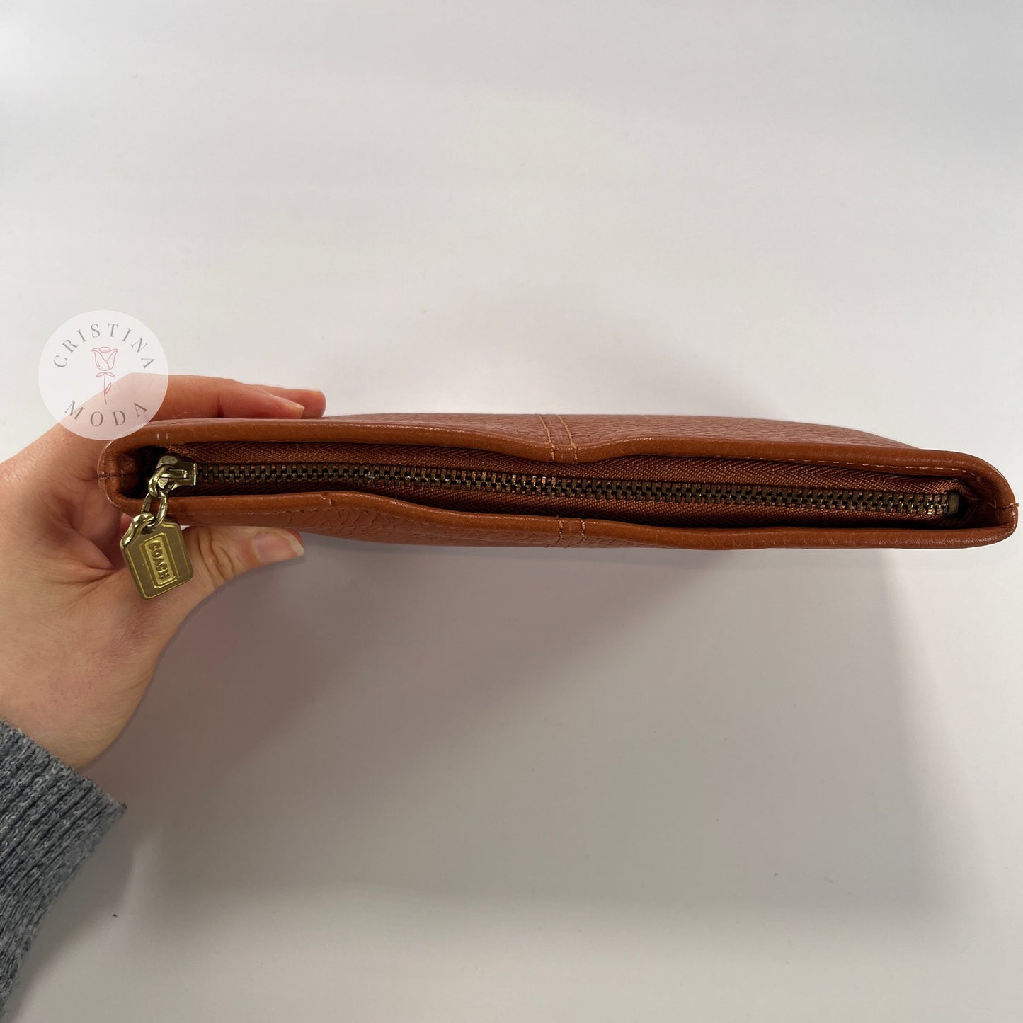 NEW Vintage Coach Sonoma Cosmetic Pouch Natural Grain 4973 Camel