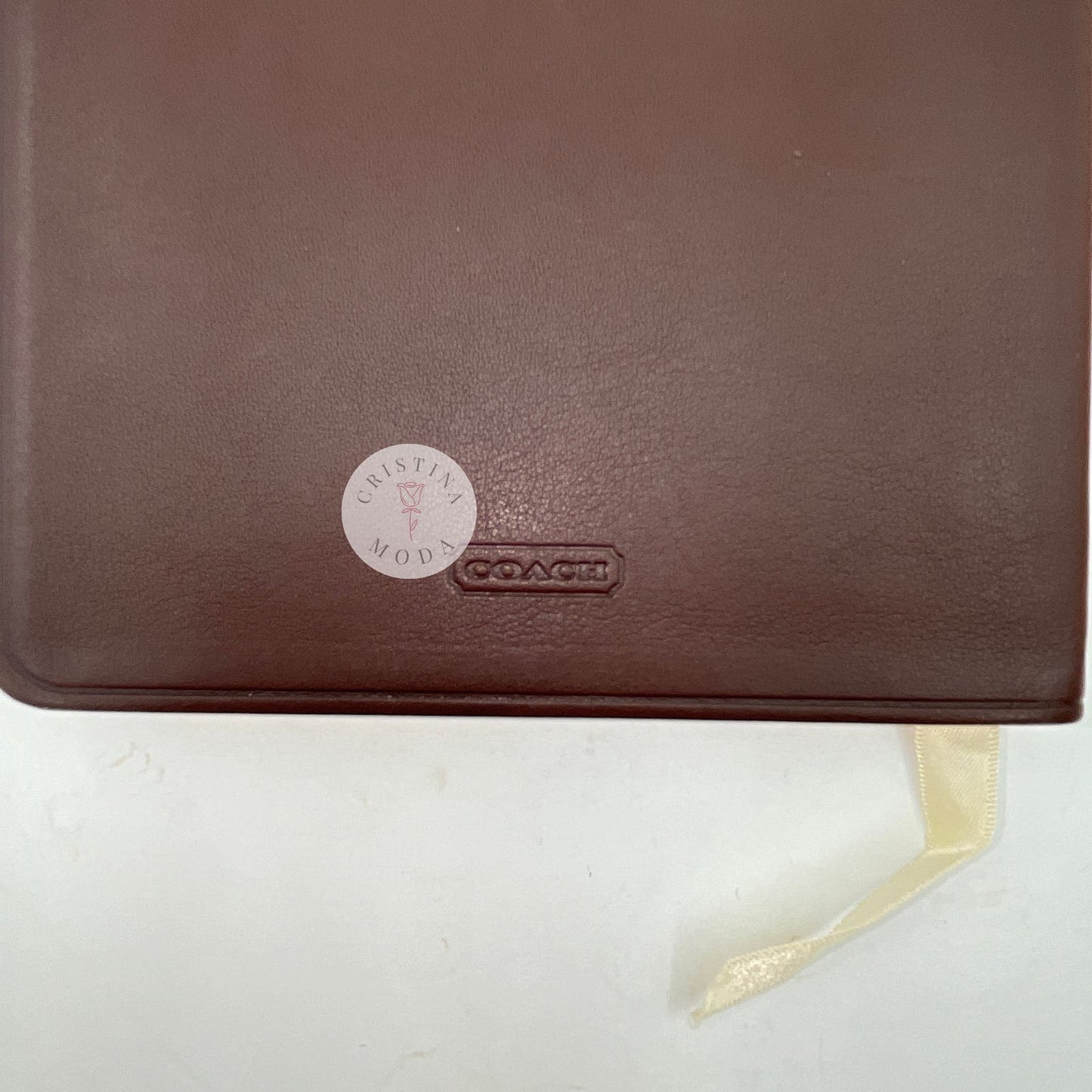 NEW Vintage Coach Leather Bound Journal 4524 Mahogany Brown 1990's