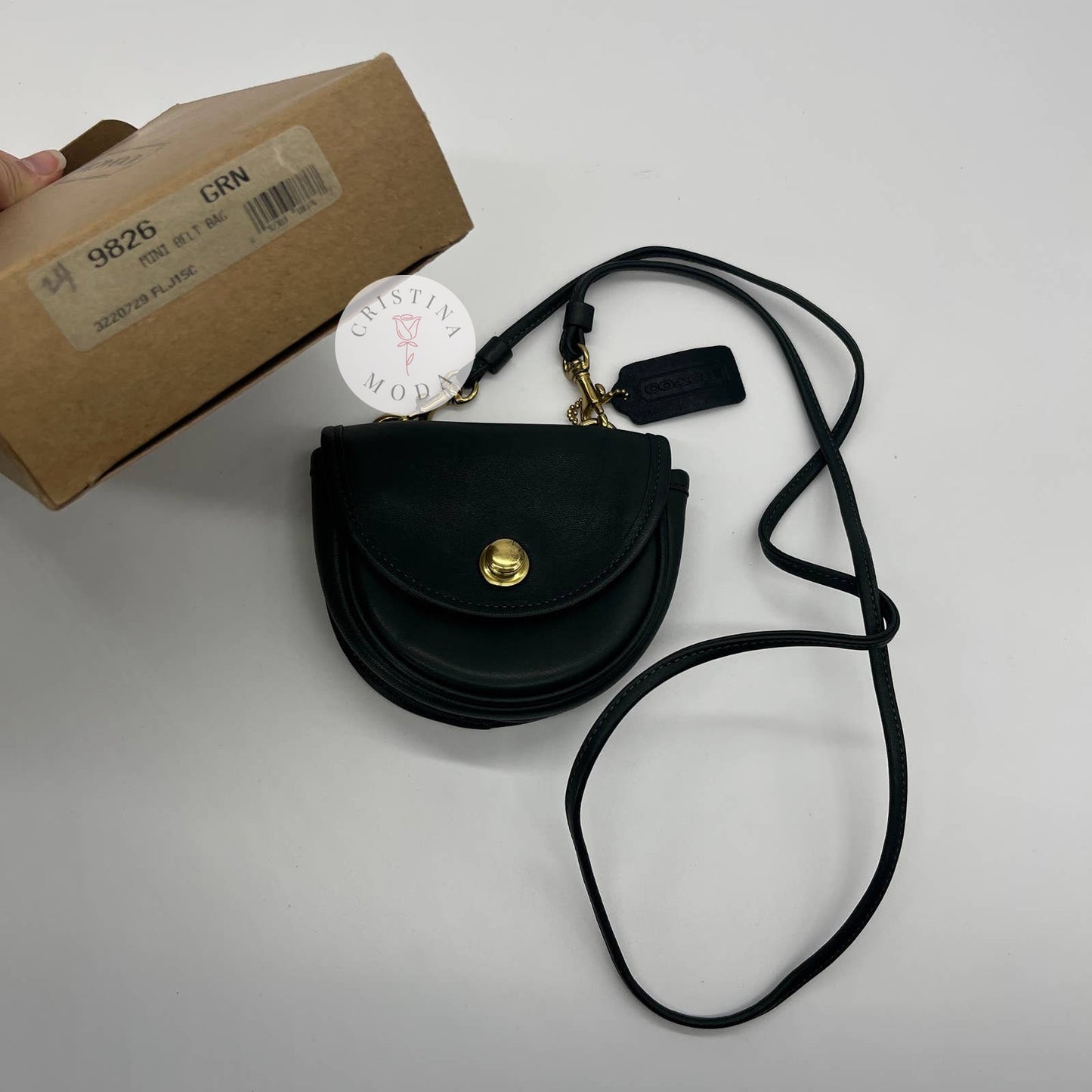 Vintage Coach Mini Belt Bag 9826 Green USA
