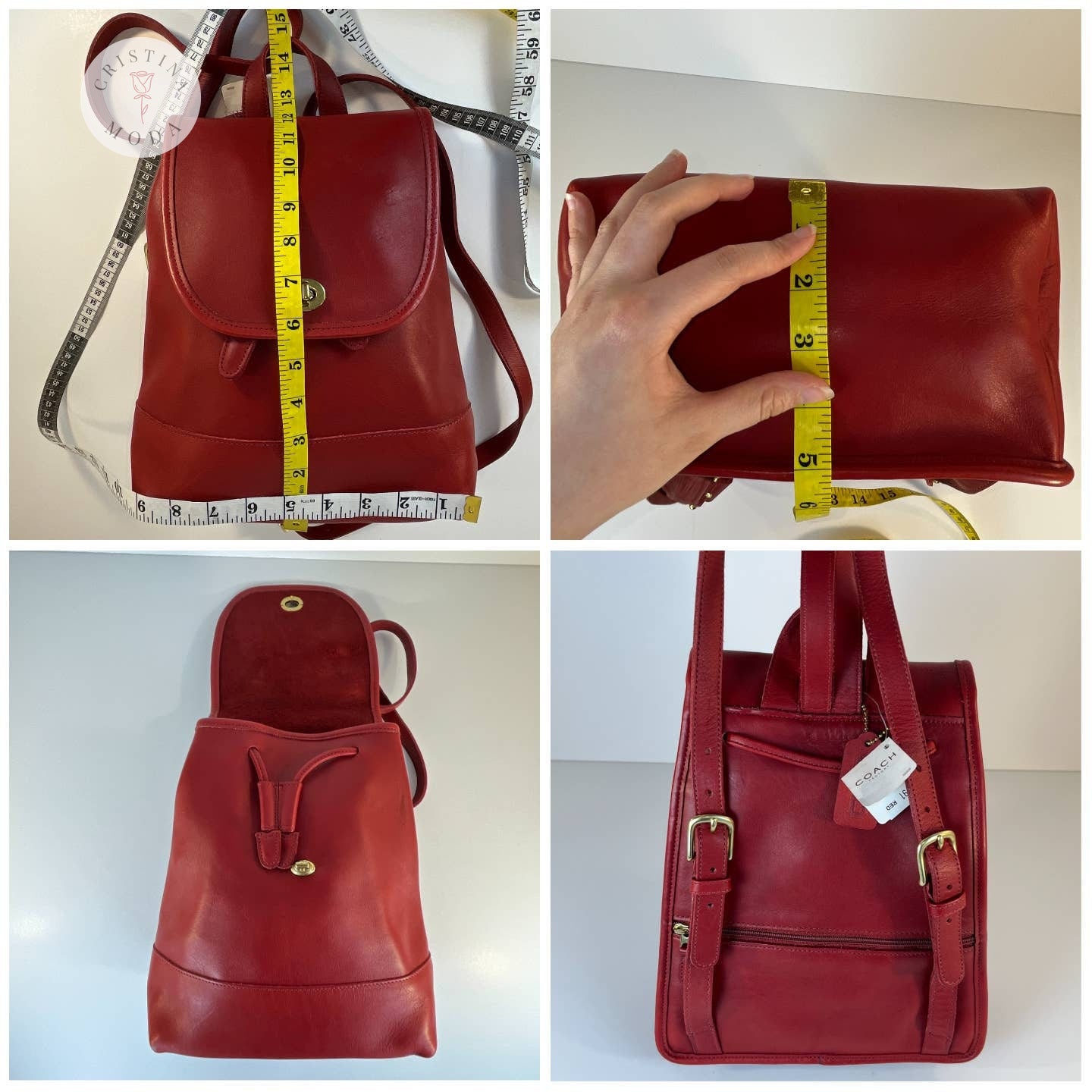 NEW Vintage Coach Large Daypack Backpack 9791 Red USA 1999