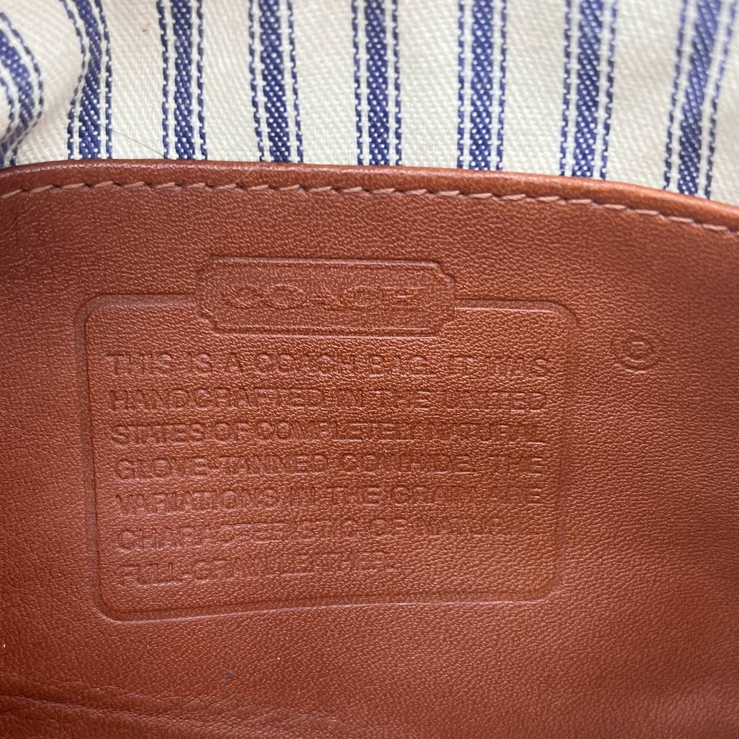 Vintage Coach Cosmetic Case Large 7172 British Tan USA 1990s
