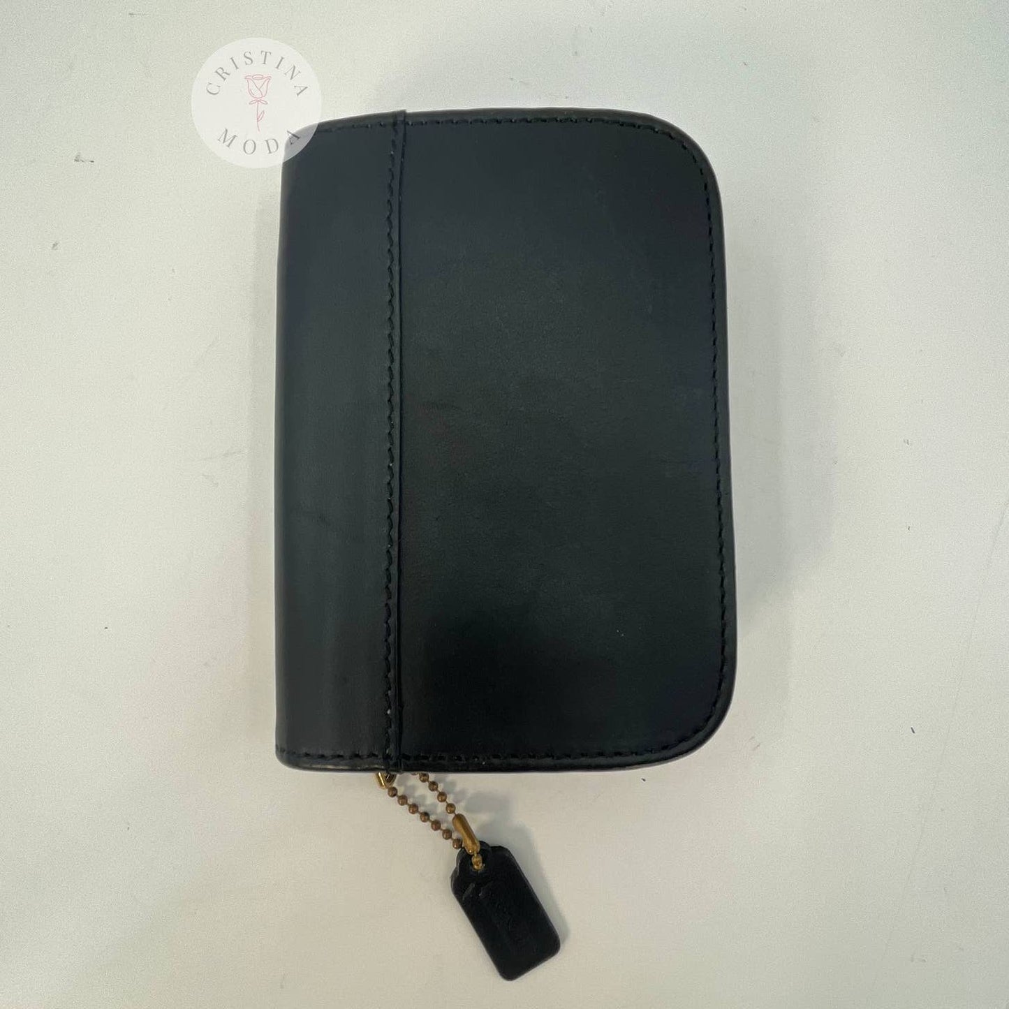 Vintage Coach Zip Around Compact Clutch 6901 Black